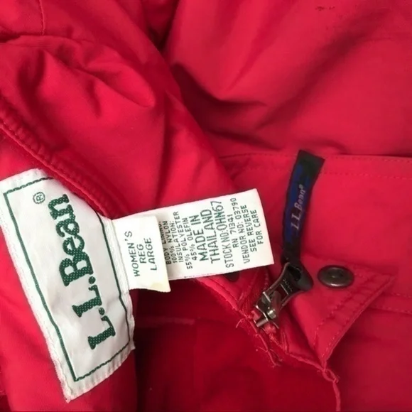L.L.Bean quilted lined parka coat women’s L coral - Picture 6 of 8